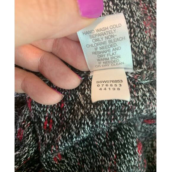 J. Jill black long sleeves asymmetrical tunic sweater size Tall Large - Picture 5 of 10